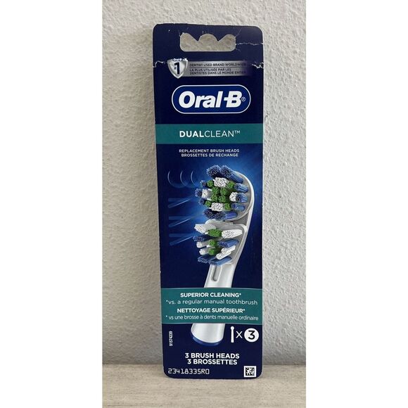 Oral-B EB4173 Dual Cleaning Action Replacement Brush Heads - 3 Pack - Picture 1 of 2